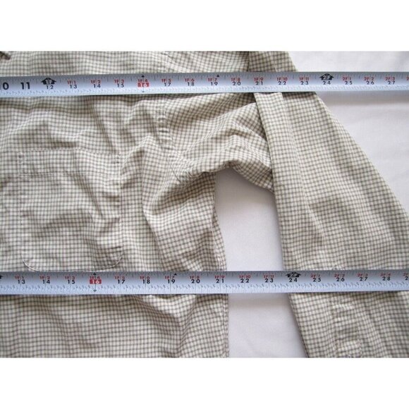 Men Stafford Gingham Button Cotton 2 Ply Long Sleeve Shirt Sz 16.5-34 (MT360) - Picture 5 of 9